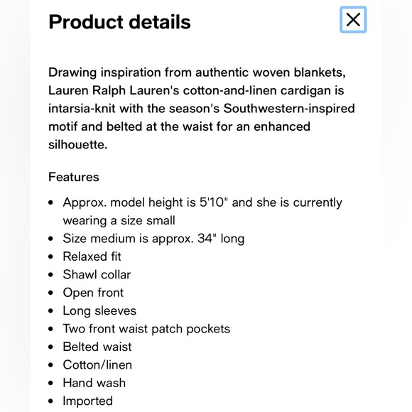 Lauren Ralph Lauren Red and Brown Patterned Cardigan - Picture 12 of 16